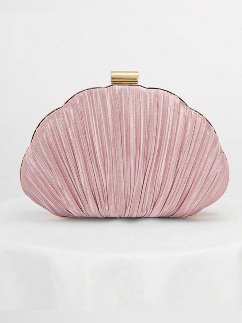 Pink Shell Clutch Bag - Picture 6 of 6